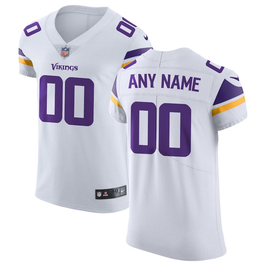 Men Minnesota Vikings Nike White Vapor Untouchable Elite Custom NFL Jersey->customized nfl jersey->Custom Jersey